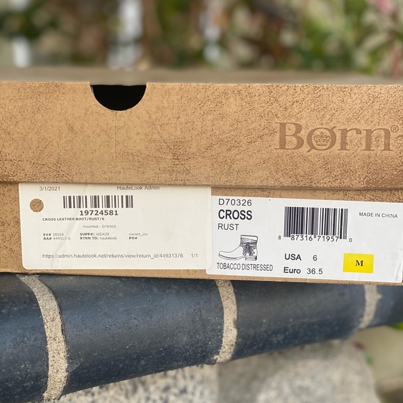 Born Cross Leather Rust Brown Distressed Ankle Booties with Fringe Tassels - Picture 6 of 6